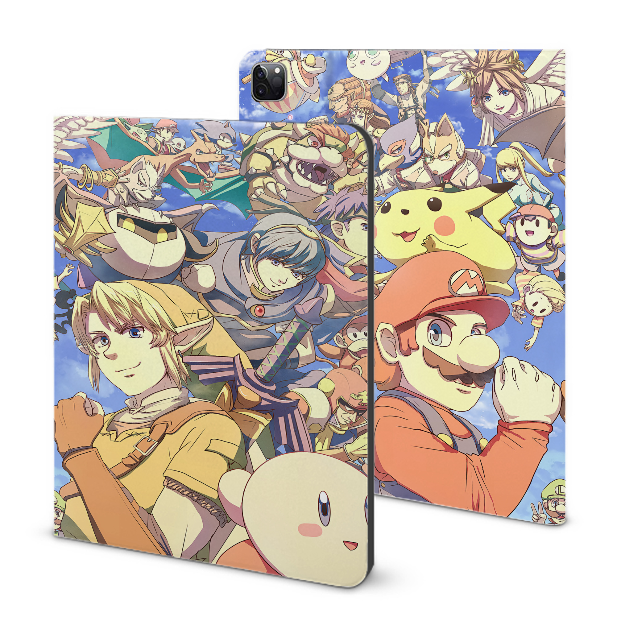 （画像用） ポケットモンスター Pokémon IPad ケース ブック型 PUレザー TPU 耐衝撃 軽量 薄型 ペン収納なし 全面保護 IPad 各モデル対応